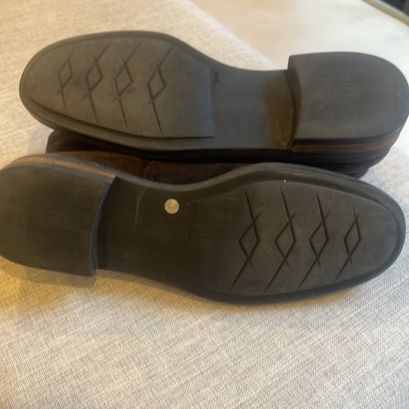 Stuart Weitzman Brown Suede and fur ankle desert boot size 9 - Picture 10 of 13